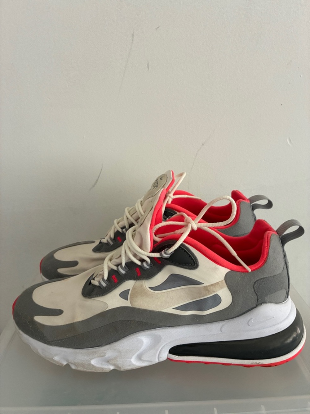 Nike Kids Grey, White & Pink Athletic Sneakers